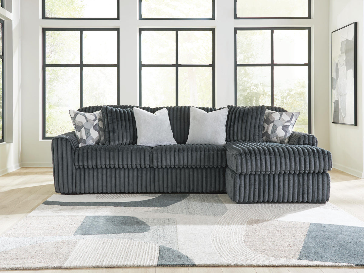 Midnight-Madness 2-Piece Sectional Sofa Chaise (98105-SI) - Image 2