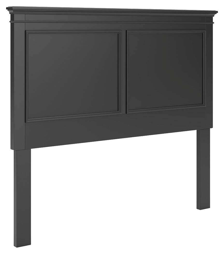 Lanolee Panel Headboard - Black  (B687-SI)