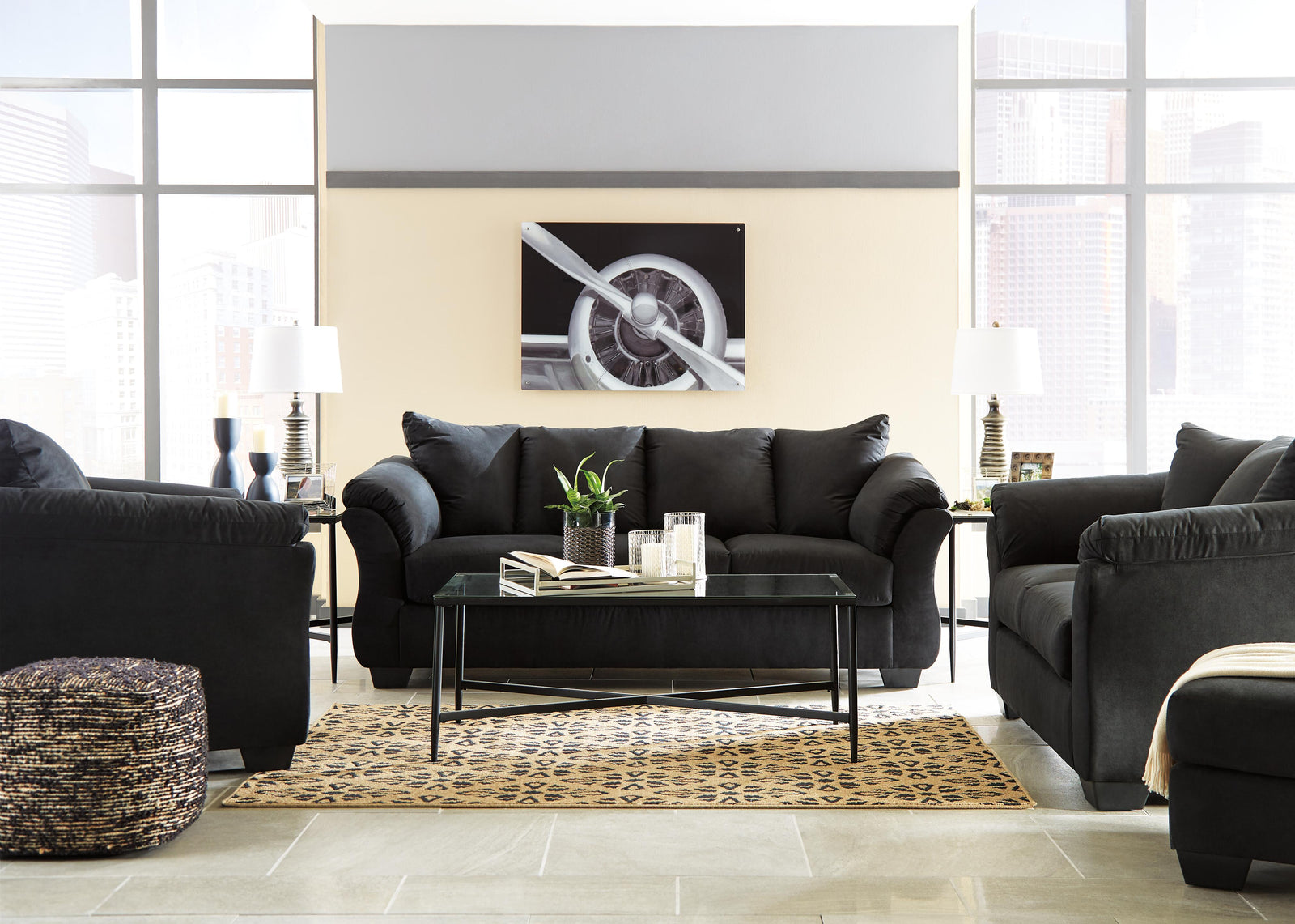 Darcy Sofa, Loveseat, Chair and Ottoman (75008-SI) - Image 6