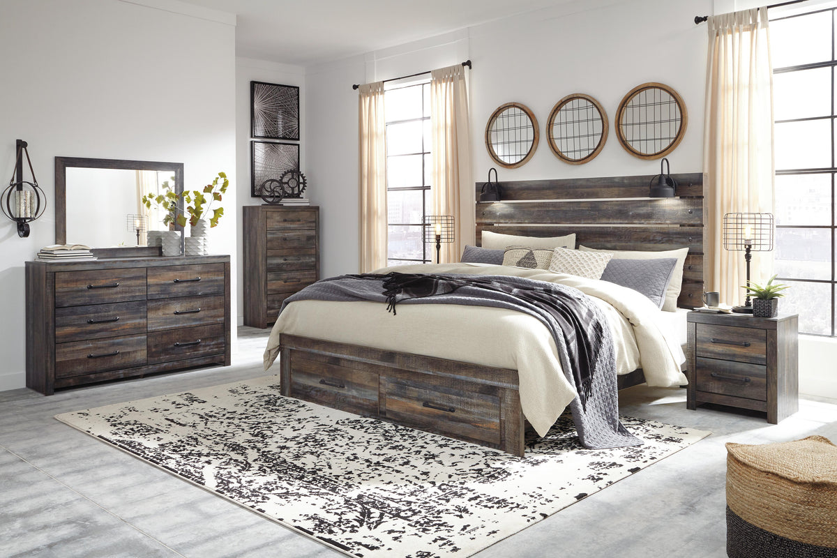Drystan Panel Bed with 2 Storage Drawers - Multi  (B211-SI) - Image 3