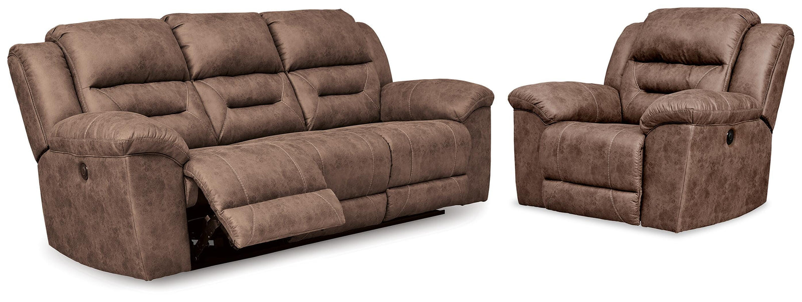 Stoneland Power Reclining Sofa and Power Recliner (39905-SI)