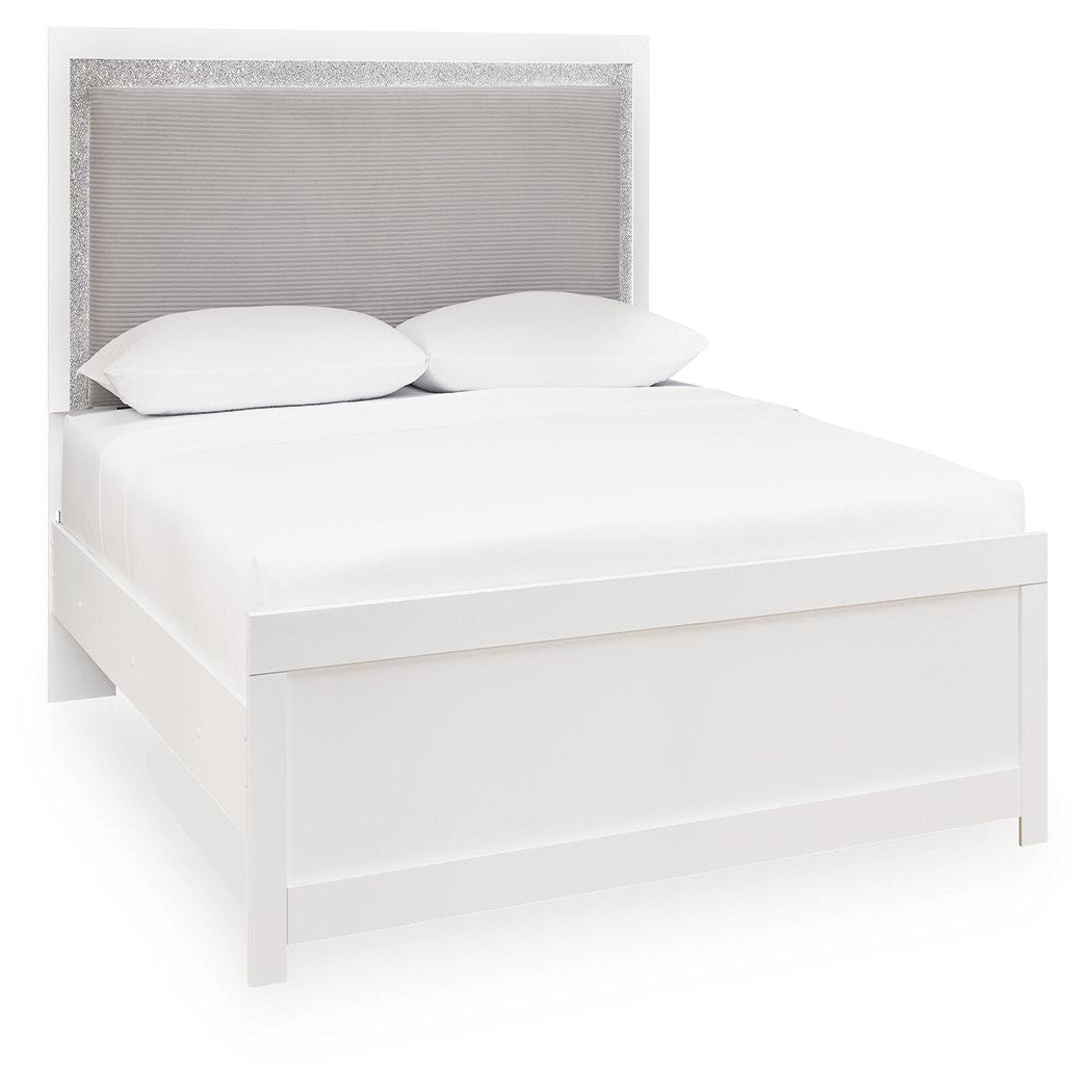 Maeling Queen Upholstered Panel Bed, Dresser, Mirror and Nightstand (PCB1119-SI) - Image 5