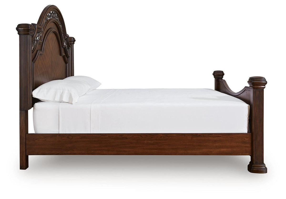 Lavinton Poster Bed and 2 Nightstands (B764-SI) - Image 4