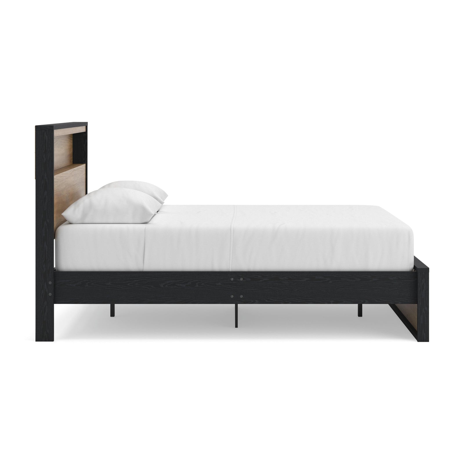 Kozmour Bookcase Complete Bed Frame - Black/Brown  (EB1460-SI) - Image 7