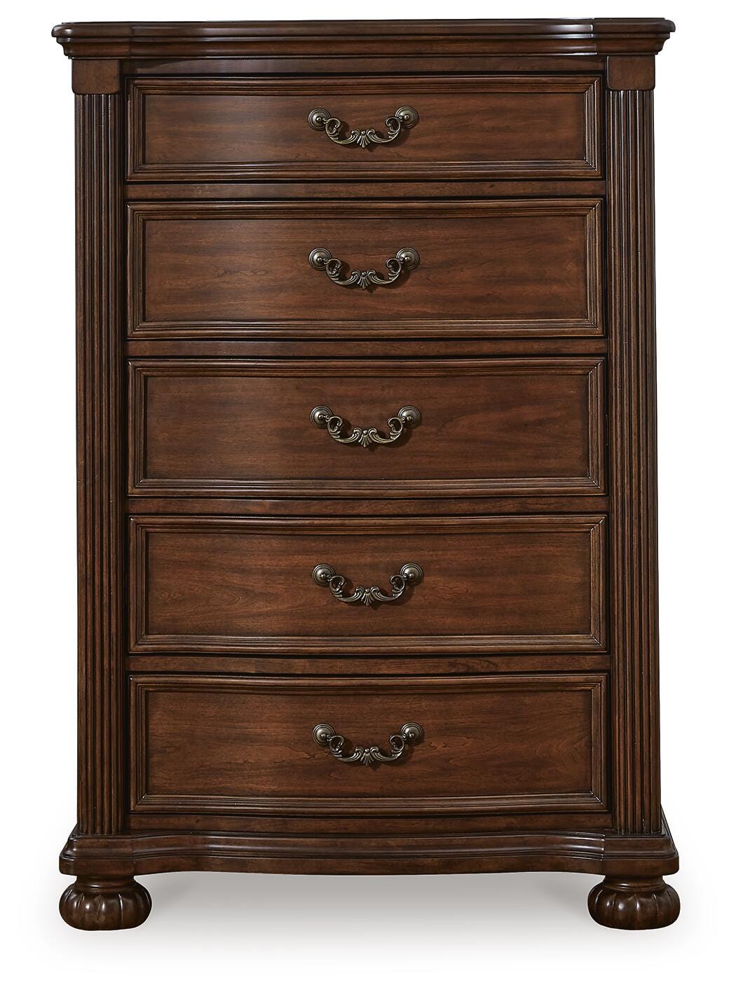 Lavinton Poster Bed, Dresser, Mirror, Chest and 2 Nightstands - Brown  (B764-SI) - Image 3
