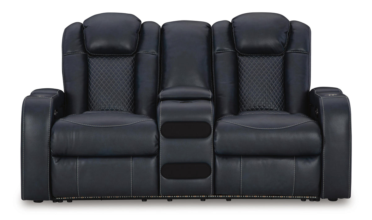 Fyne-Dyme Power Reclining Loveseat with Console (36603-SI) - Image 16