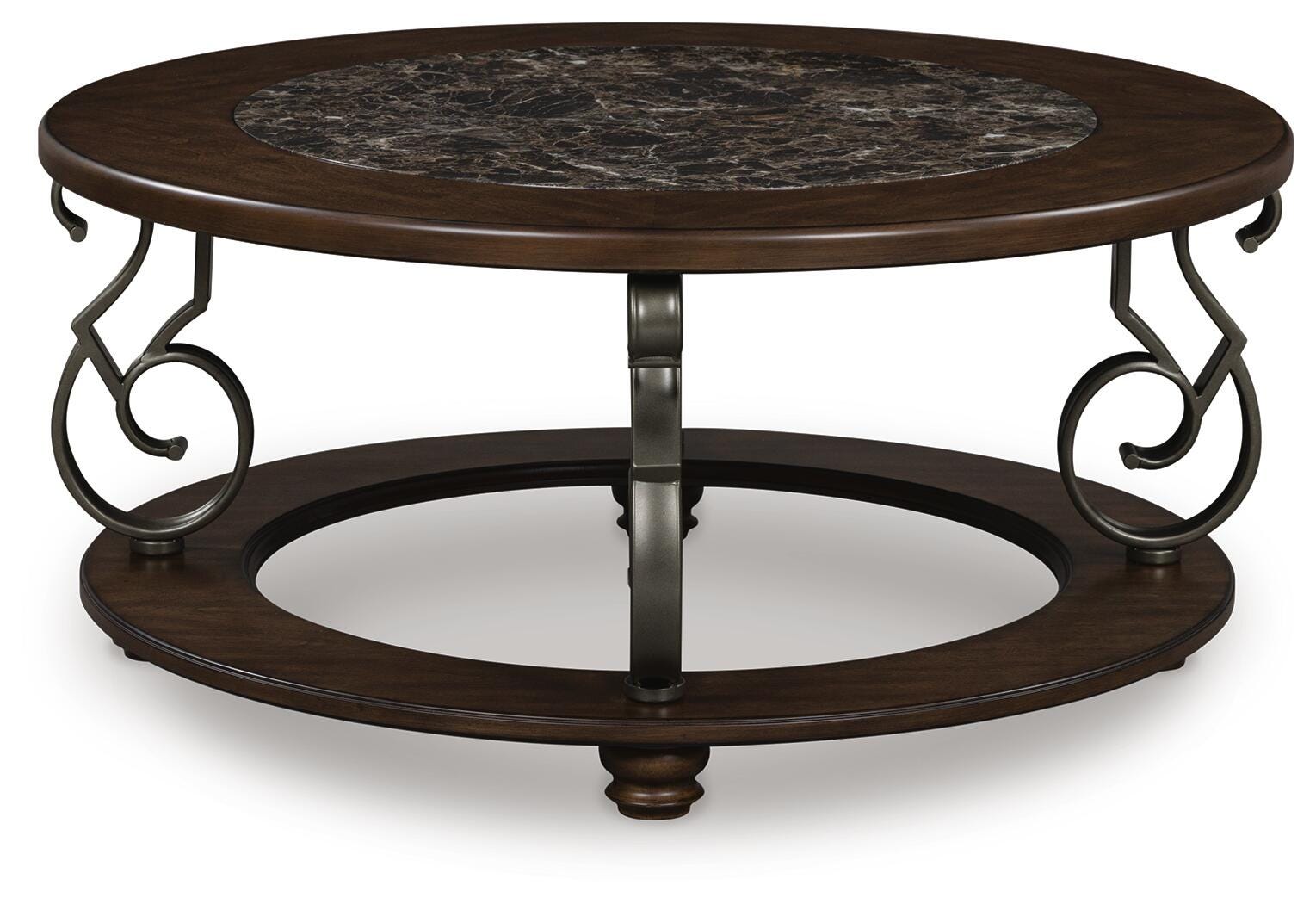 Frallyn Coffee Table and 2 Ends - Warm Brown  (T623-SI) - Image 6