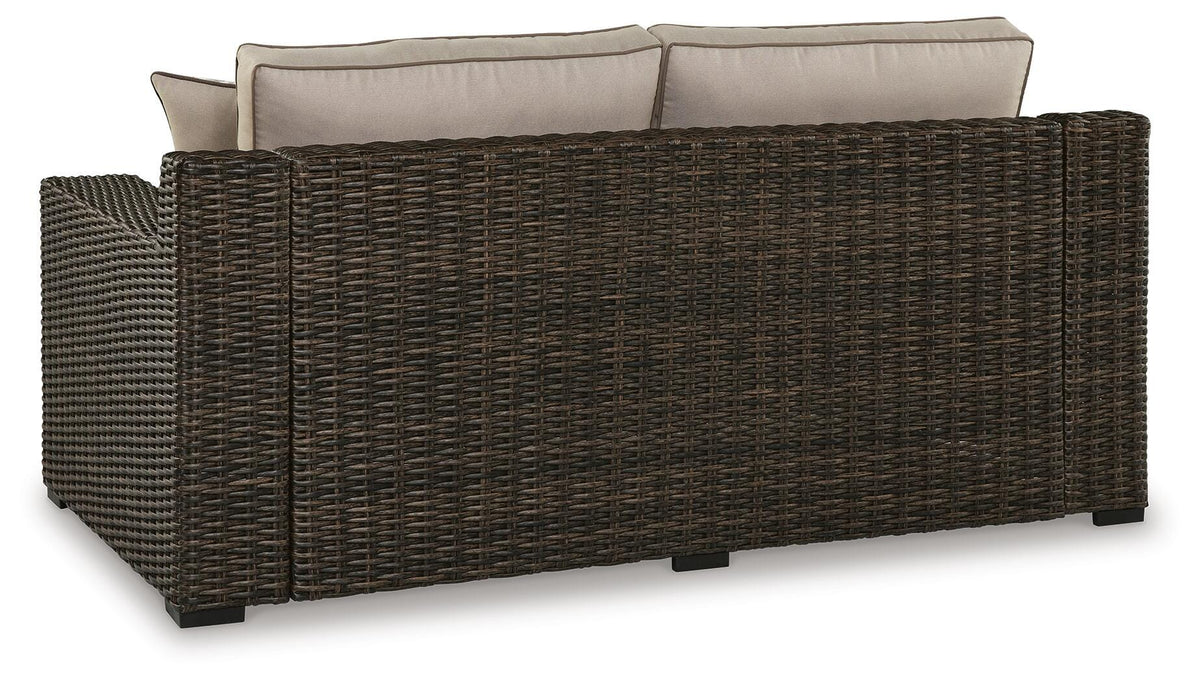 Coastline Bay Outdoor Loveseat with Cushion (P784-SI) - Image 4