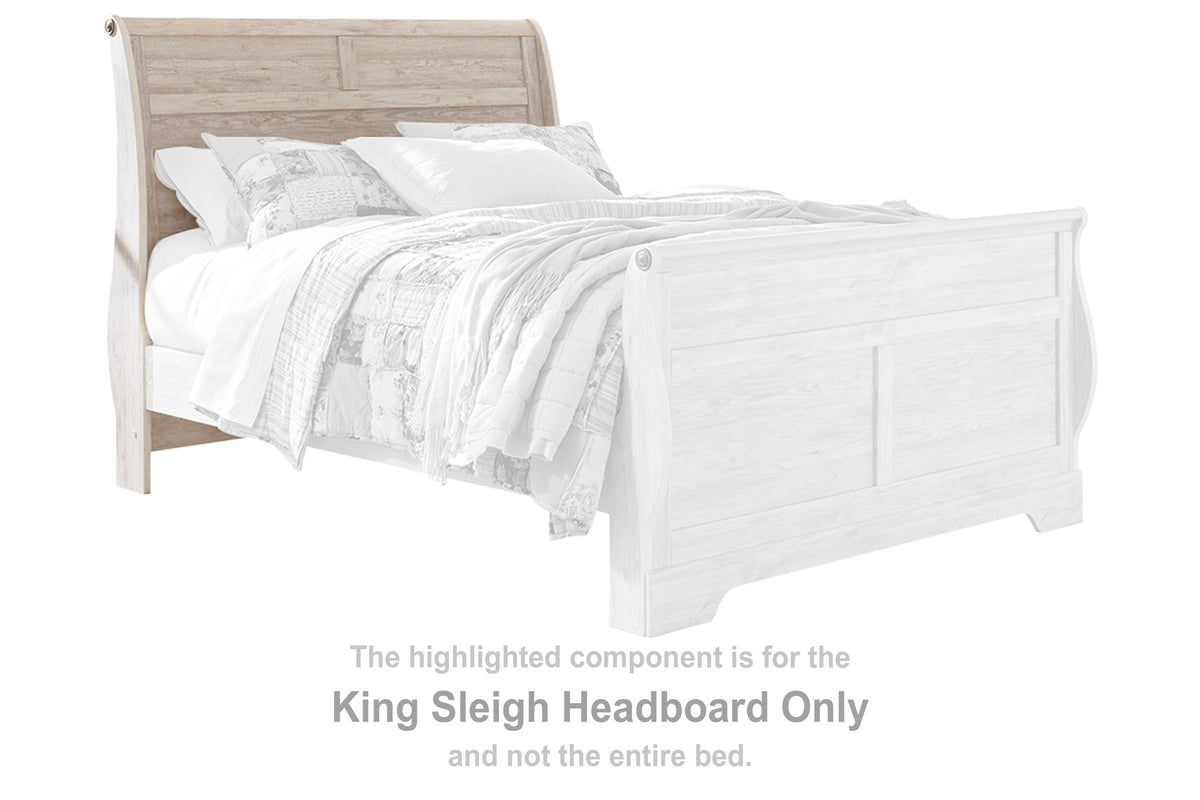 Willowton Sleigh Headboard - Whitewash  (B267-SI) - Image 2