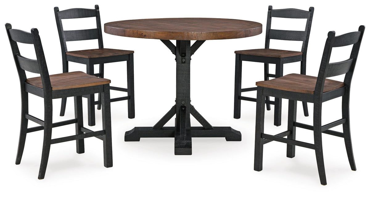Valebeck Counter Height Dining Table and 4 Barstools (D546-SI) - Image 2