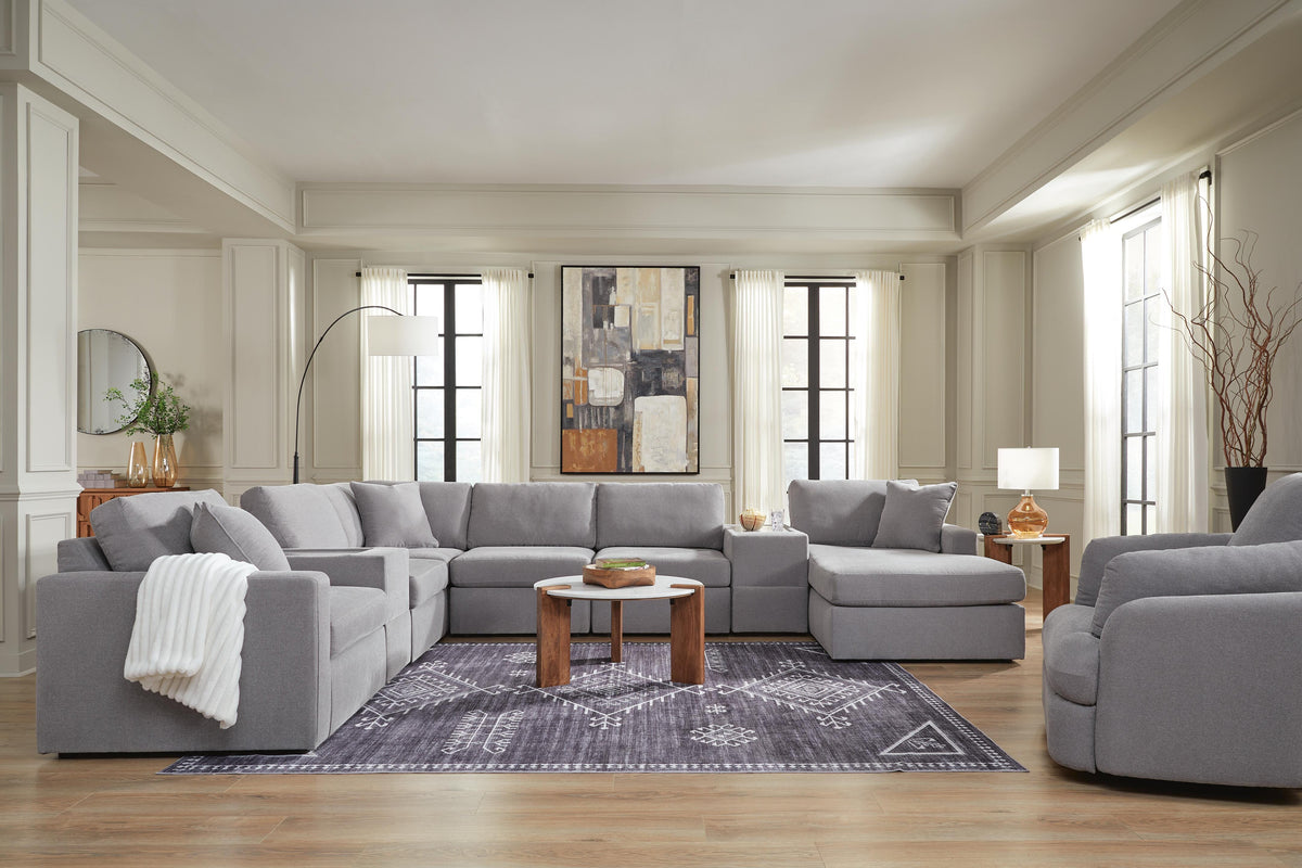 Modmax 6-Piece Sectional with Storage Chaise and Storage Console (92104-SI)