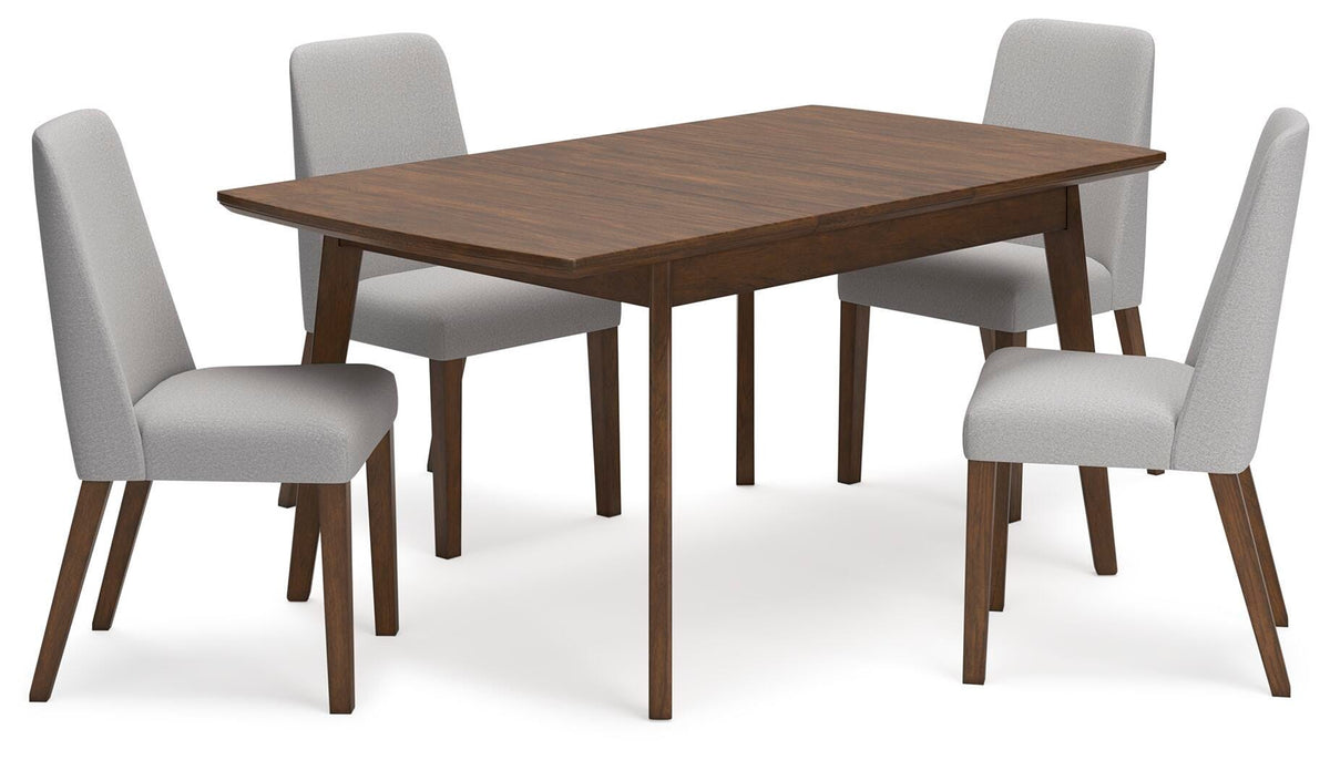 Lyncott Extension Dining Table and 4 Chairs (D615-SI)
