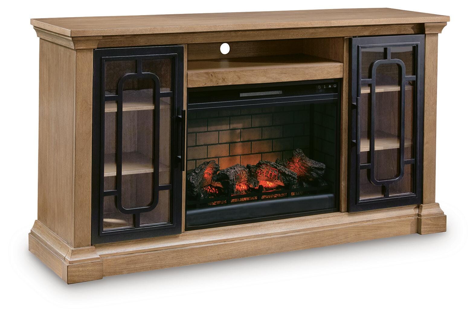 Wittenmyer 72 TV Stand with Electric Fireplace (W794-SI)