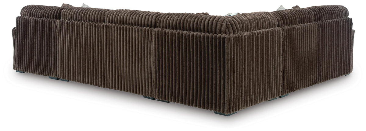 Midnight-Madness 4-Piece Sectional with Chaise (98104-SI) - Image 3