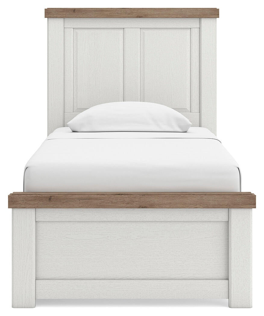 Savonport Twin Panel Bed with Storage (Youth) - White/Brown  (B4615-SI) - Image 5