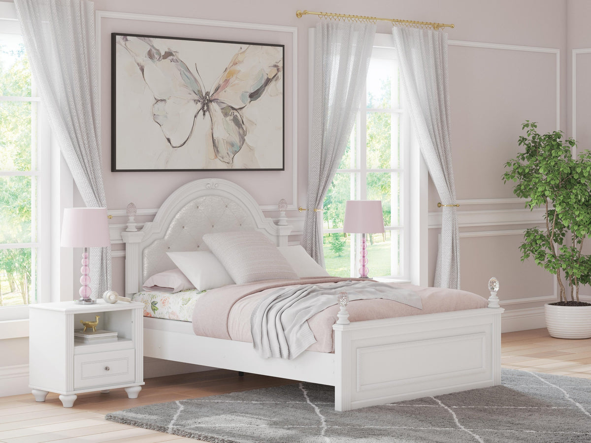 Kozlani Full Upholstered Panel Bed, Dresser and Mirror (PCB1819-SI) - Image 13