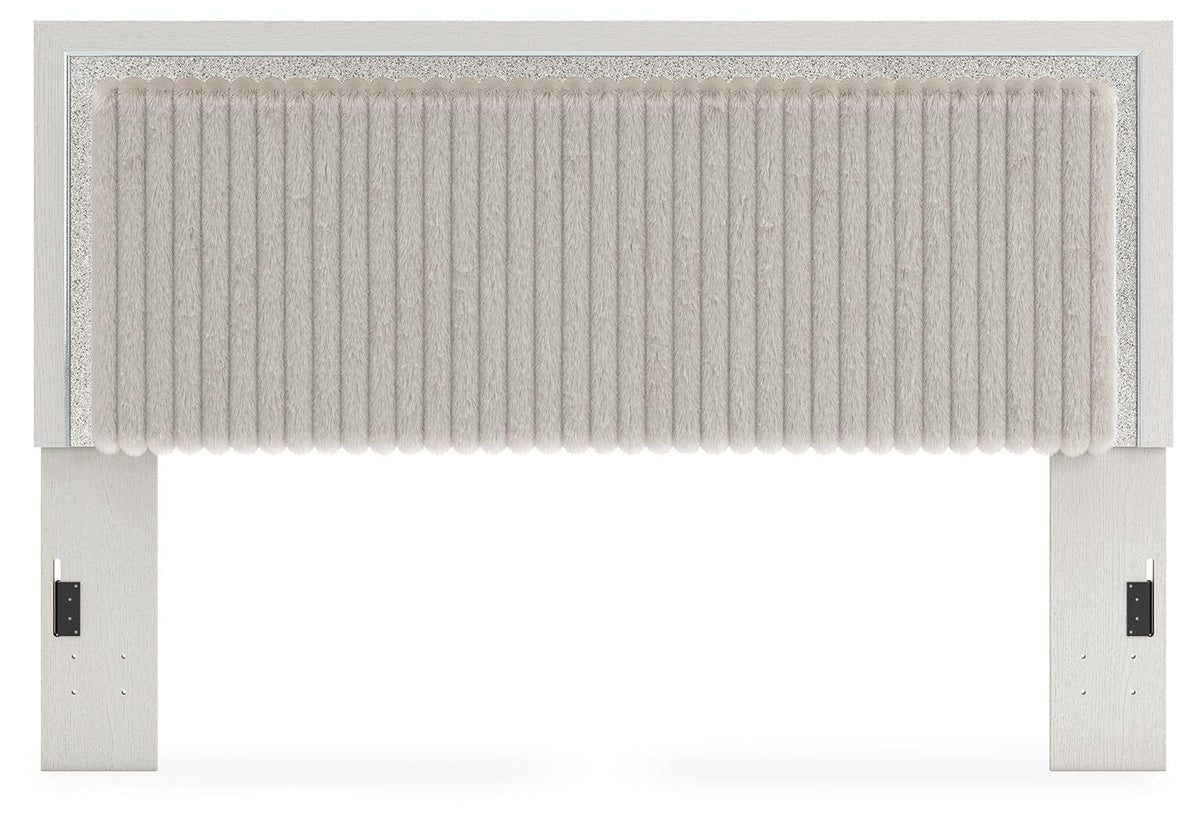 Zuraleus King/California King Upholstered Headboard/Footboard/Roll Slats (PCB3381-SI) - Image 31