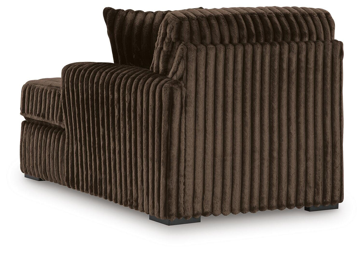 Midnight-Madness 3-Piece Double Chaise Sectional and Ottoman (98104-SI) - Image 12