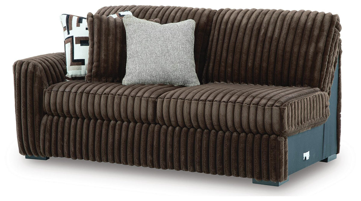 Midnight-Madness 4-Piece Sectional and Oversized Chair (98104-SI) - Image 14