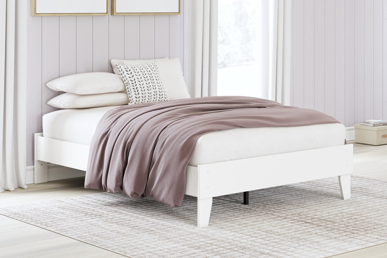 Hallityn Platform Bed (Youth) - White  (EB1810-SI) - Image 8