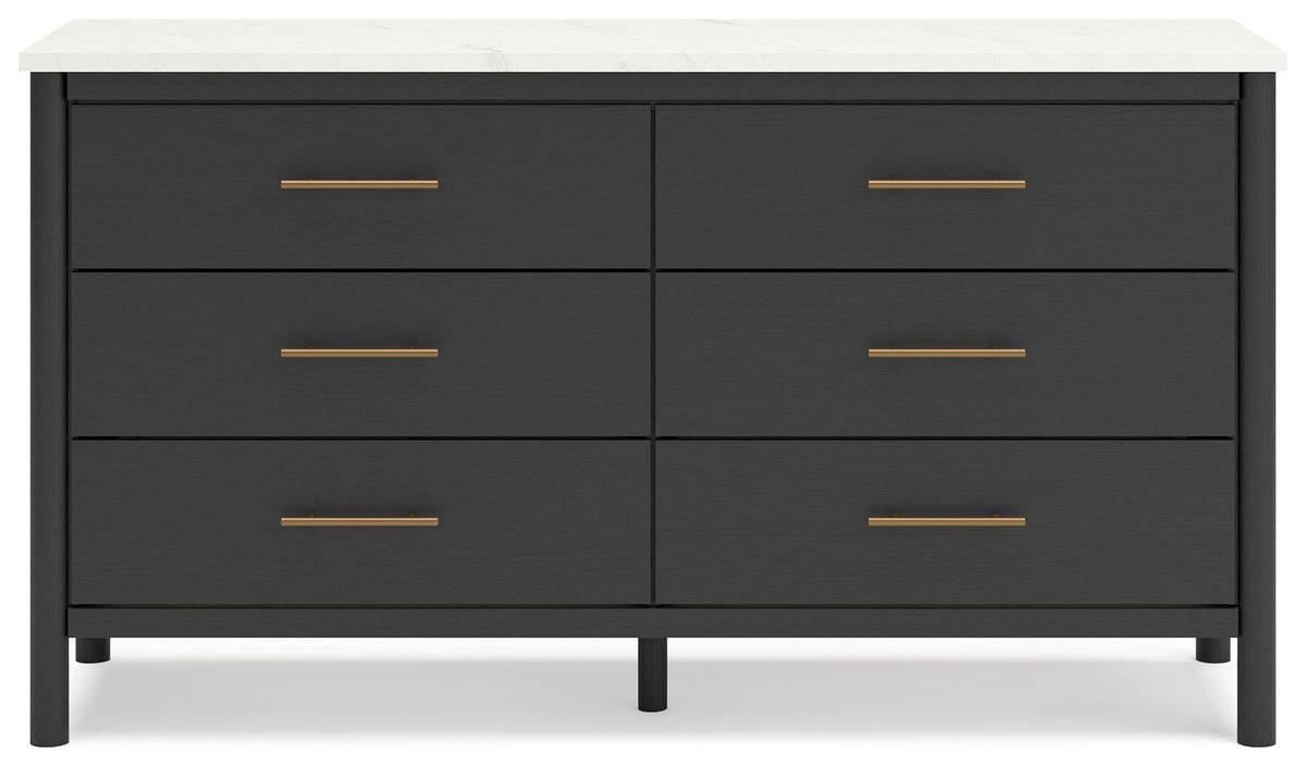 Cadmori Dresser - Black/White  (B2616-SI)