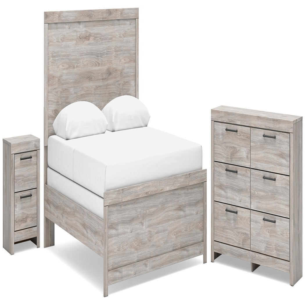 Broachmyn King Panel Bed, Dresser and Nightstand (PCB1120-SI)