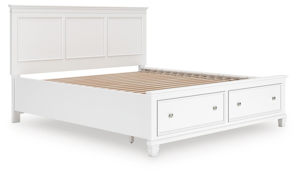 Fortman Panel Storage Bed - White  (B680-SI) - Image 2