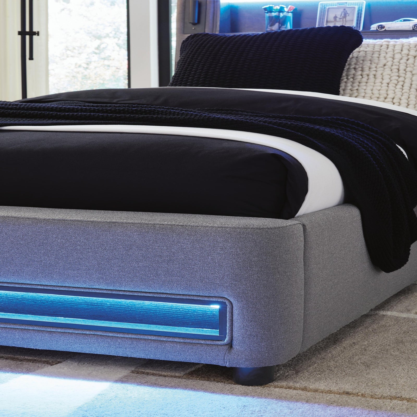 Finigale Twin Upholstered Bed with Wireless Audio (PCB2721-SI) - Image 16