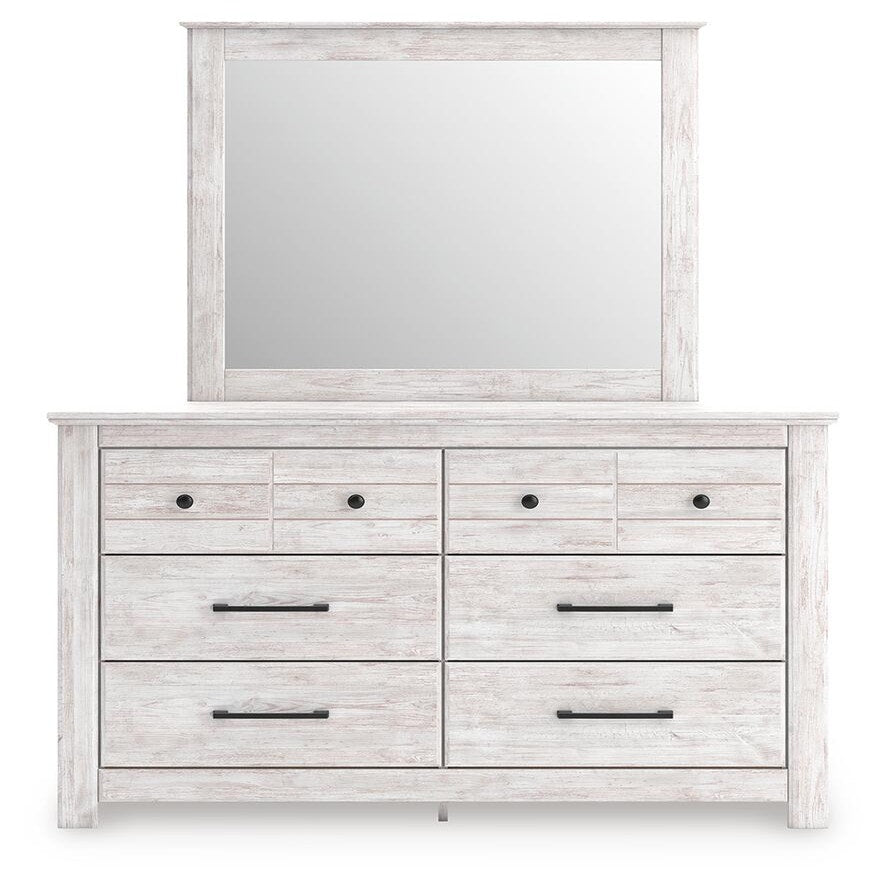 Makidern Queen Panel Bed, Dresser, Mirror and Nightstand (PCB1171-SI) - Image 2