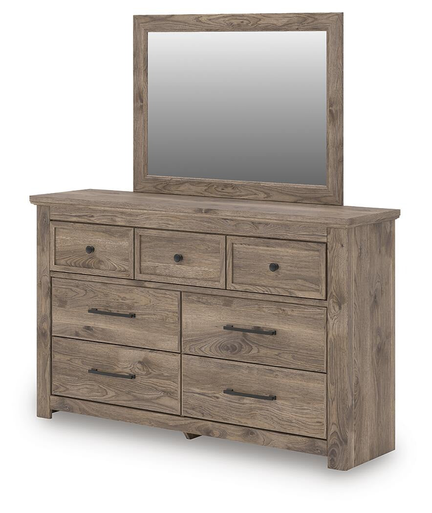Rusticott King Poster Bed, Dresser, Mirror and Nightstand (PCB2260-SI) - Image 8