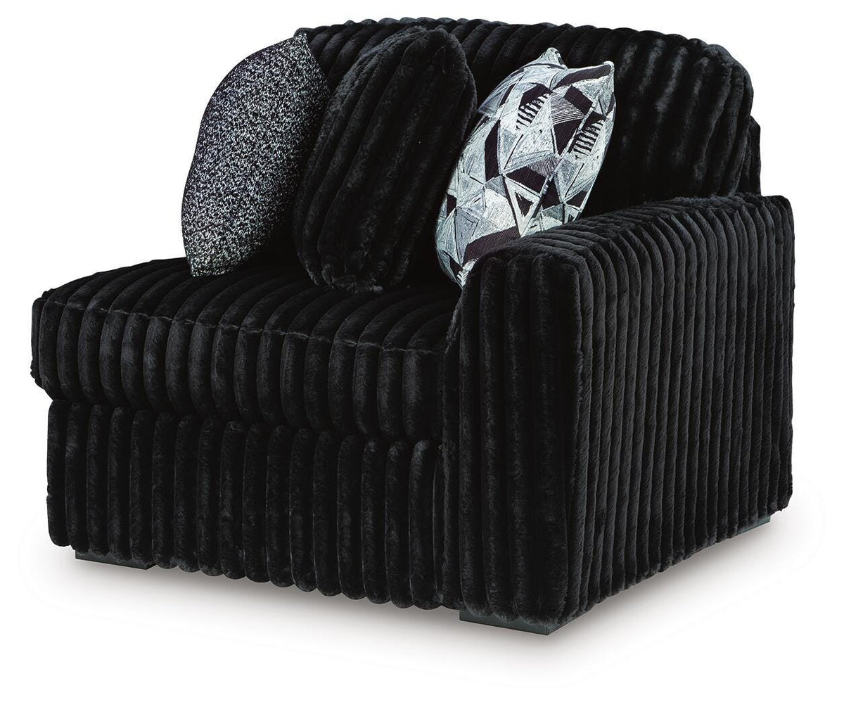 Midnight-Madness Right-Arm Facing Corner Chair (98103-SI) - Image 2