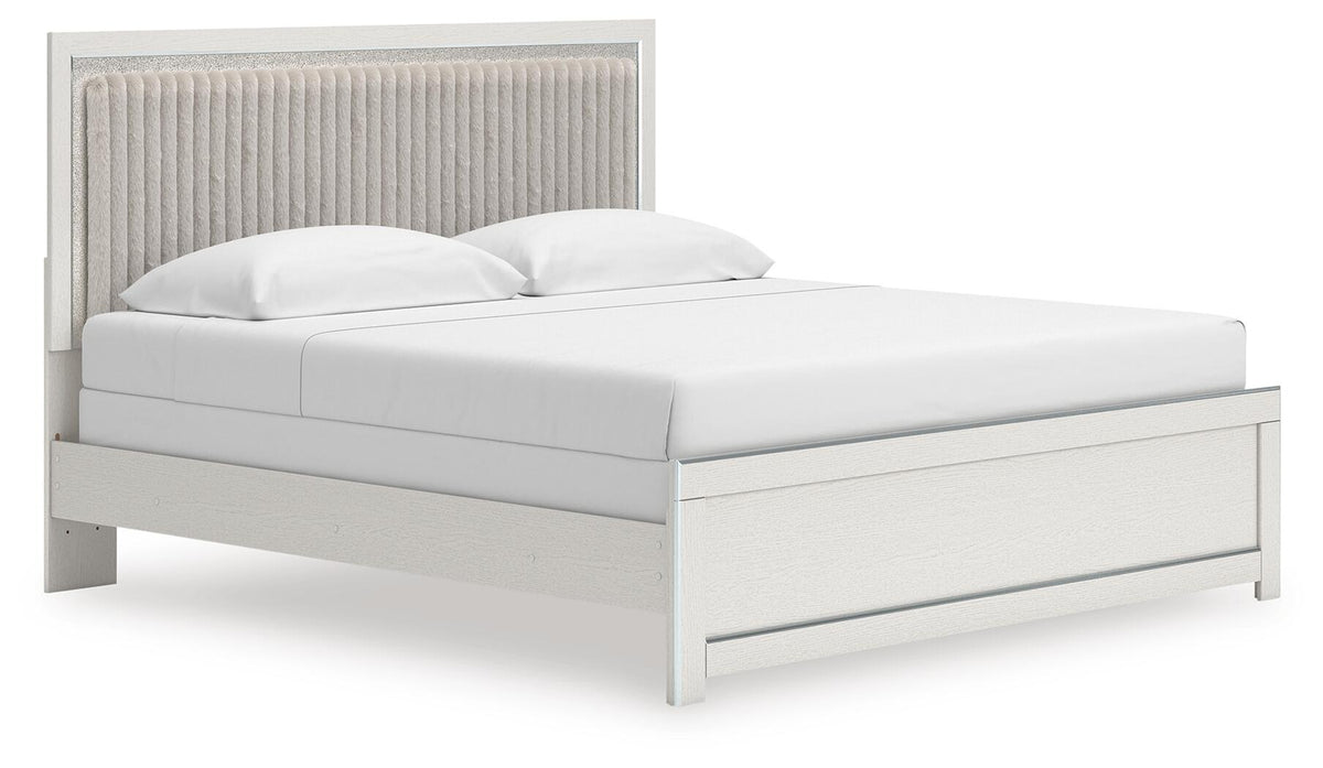Zuraleus King Upholstered Panel Bed (PCB3381-SI)