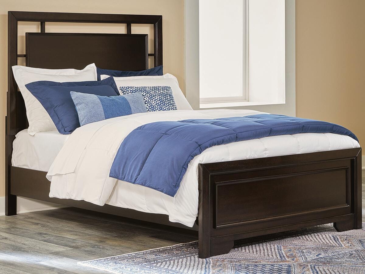 Covetown Panel Bed, Dresser, Mirror, Chest and Nightstand - Dark Brown  (B441-SI) - Image 21