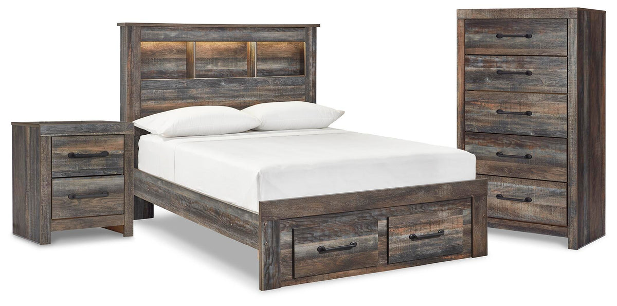 Drystan Bookcase Storage Bed, Chest and Nightstand (B211-SI)
