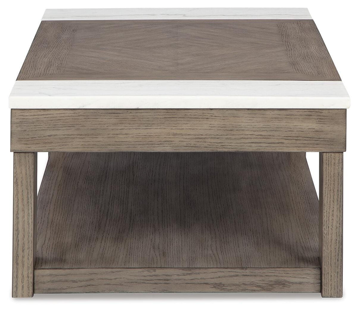 Loyaska Lift-Top Coffee Table - Grayish Brown/White  (T854-SI) - Image 4