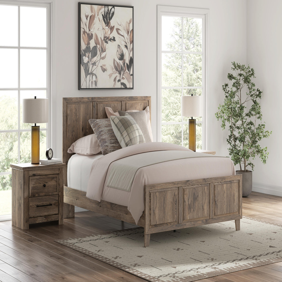 Rusticott Queen Panel Bed, Dresser and Mirror (PCB2260-SI) - Image 16