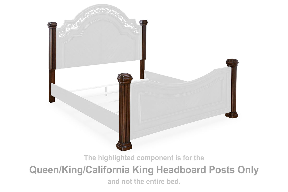 Lavinton Headboard/Footboard Posts - Brown  (B764-SI)
