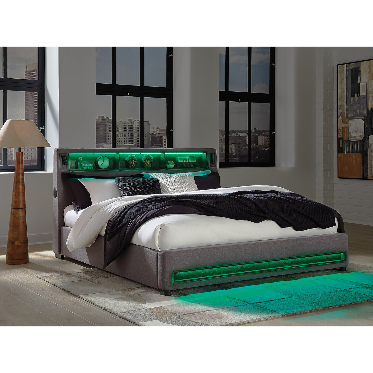 Verishaw California King Upholstered Bed (PCB2721-SI) - Image 13