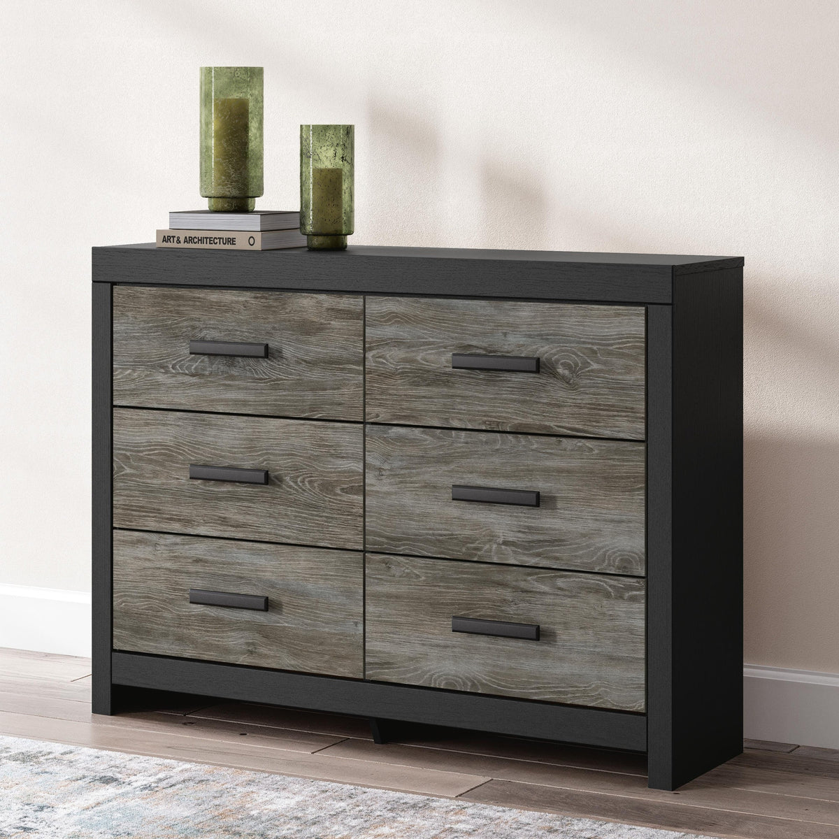 Broachmyn Queen Bookcase Panel Bed, Dresser and Nightstand (PCB1118-SI) - Image 25