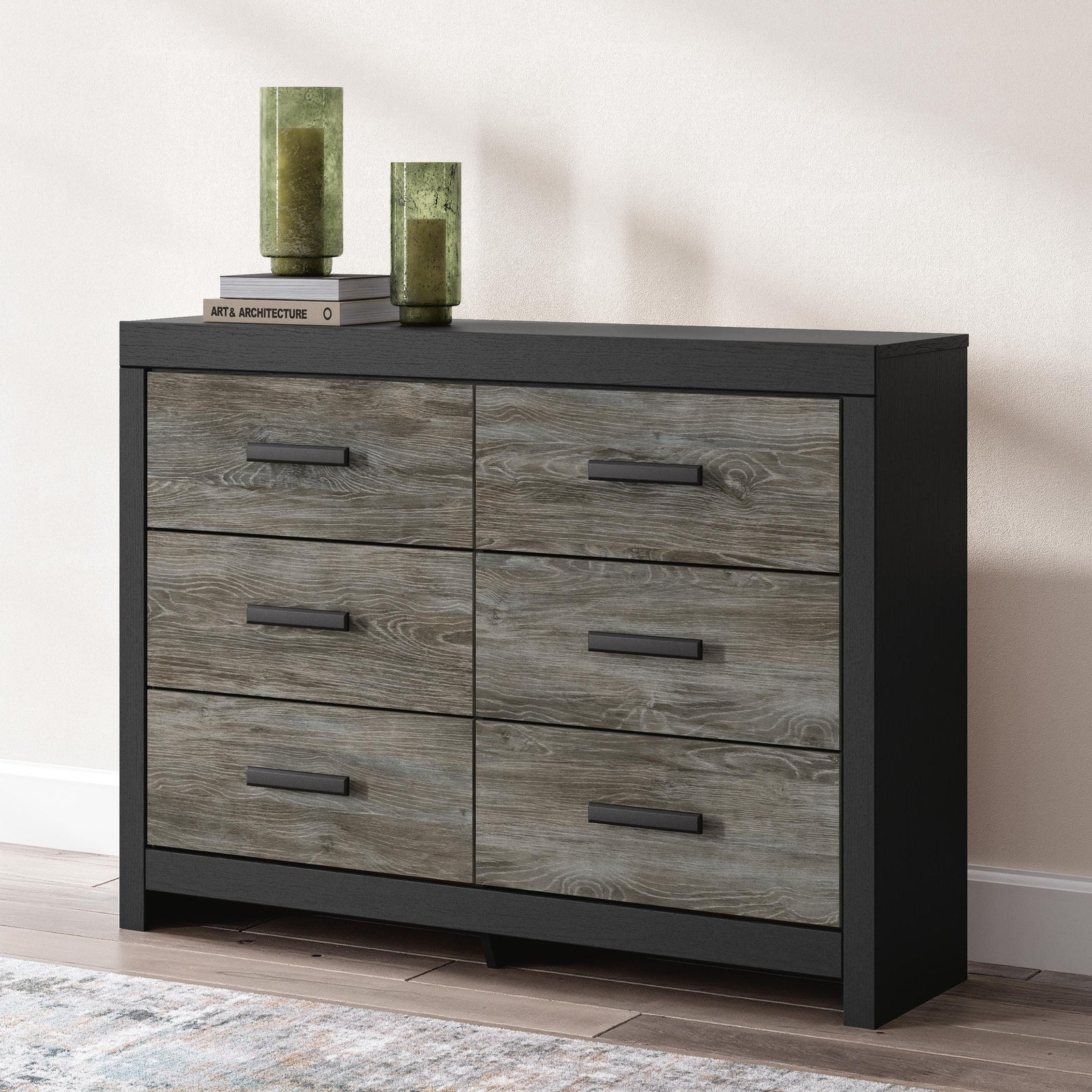 Broachmyn Queen Bookcase Panel Bed, Dresser and Nightstand (PCB1118-SI) - Image 25