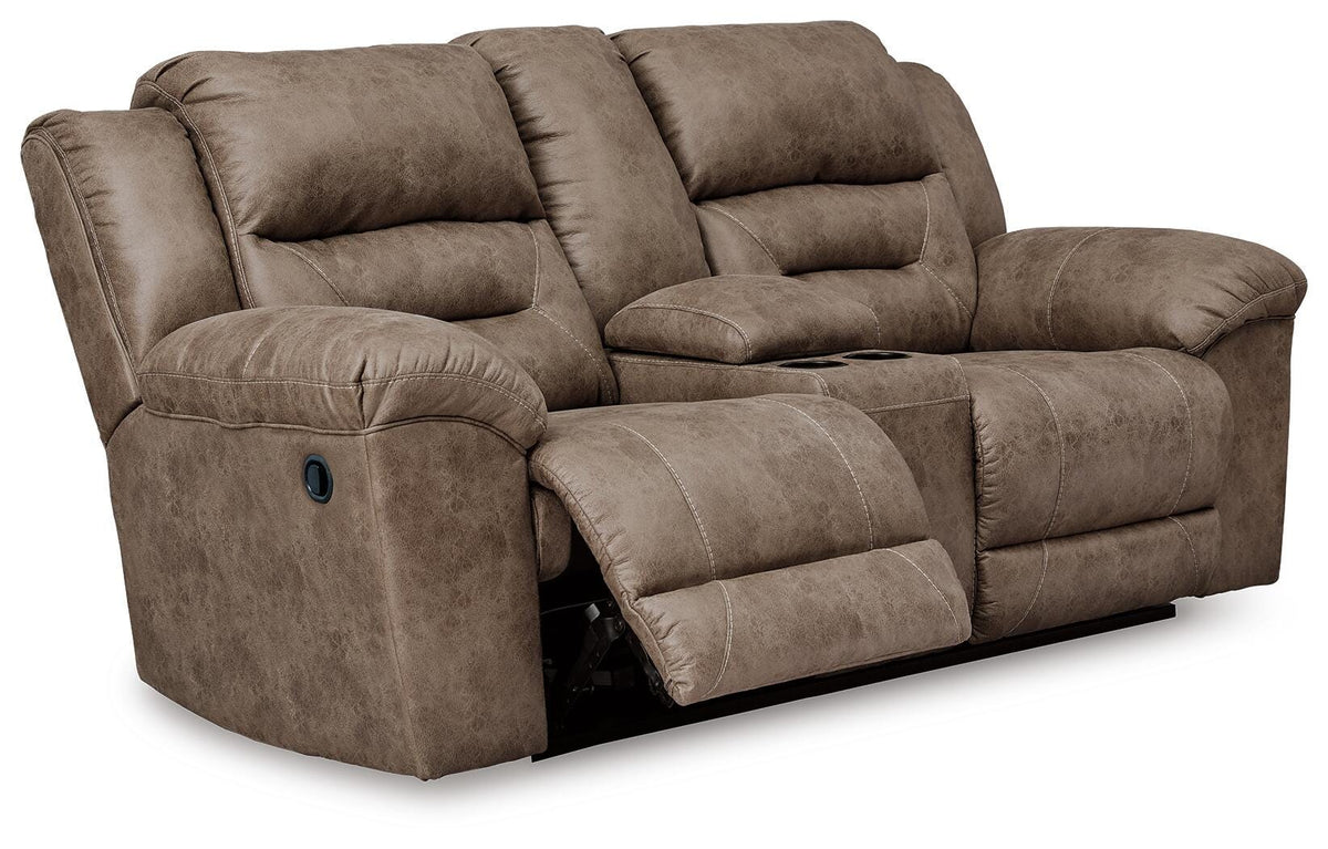 Stoneland Reclining Loveseat with Console (39905-SI) - Image 3