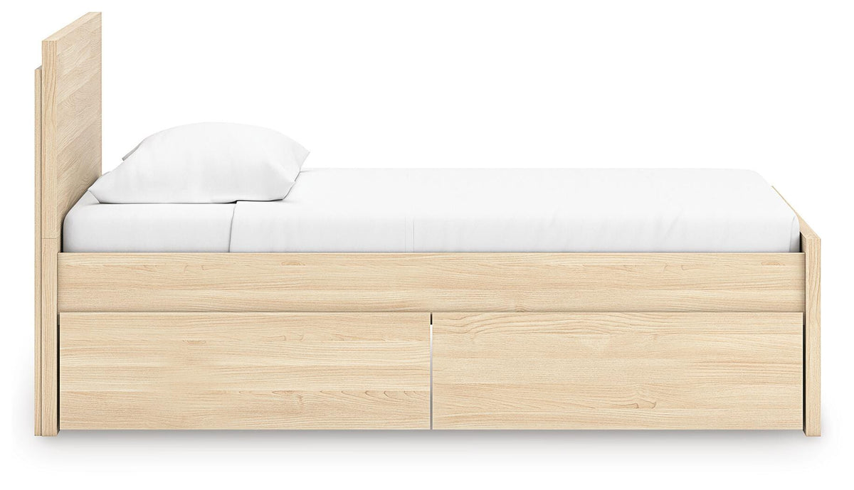 Onita Panel Platform Bed with 1 Side Storage (Youth) - Natural  (EB9632-SI) - Image 6