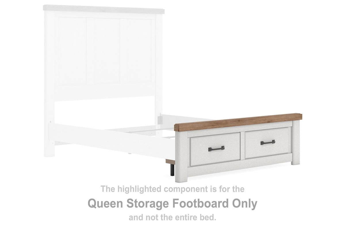 Savonport Storage Footboard - White/Brown  (B4615-SI) - Image 3