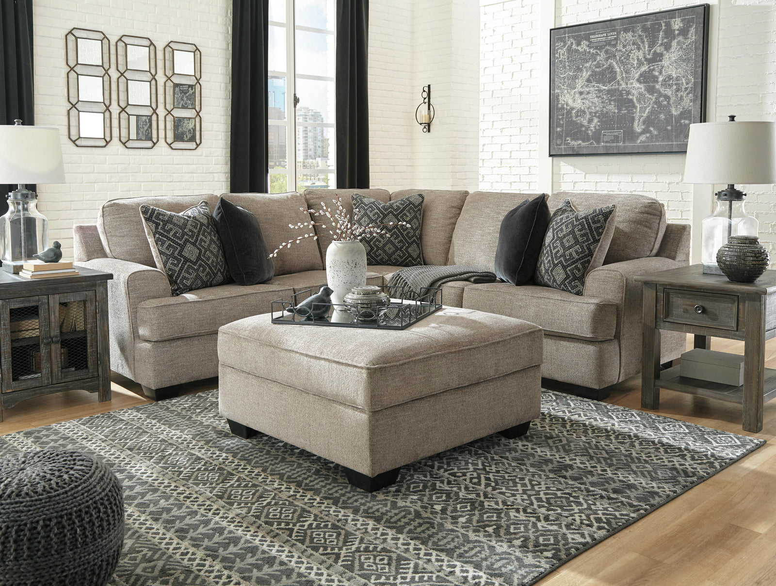 Bovarian 2-Piece Sectional with Ottoman (56103-SI) - Image 2