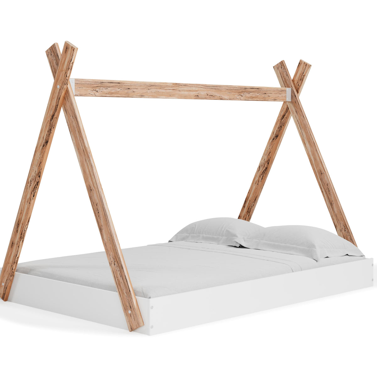 Piperton Tent Complete Bed in Box (Youth) - Two-tone Brown/White  (EB1221-SI) - Image 4