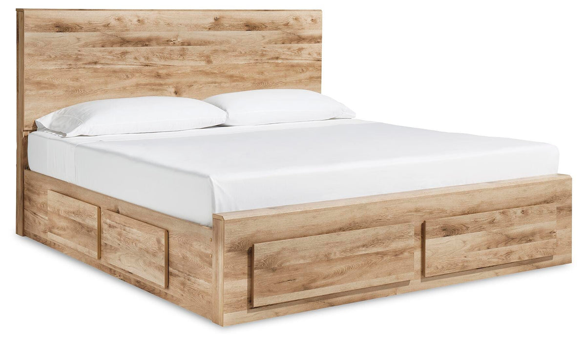 Hyanna Panel Storage Bed with 2 Under Bed Storage Drawer - Tan Brown  (B1050-SI)