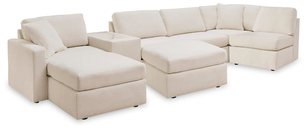 Modmax 6-Piece Sectional and 2 Ottomans (92103-SI)