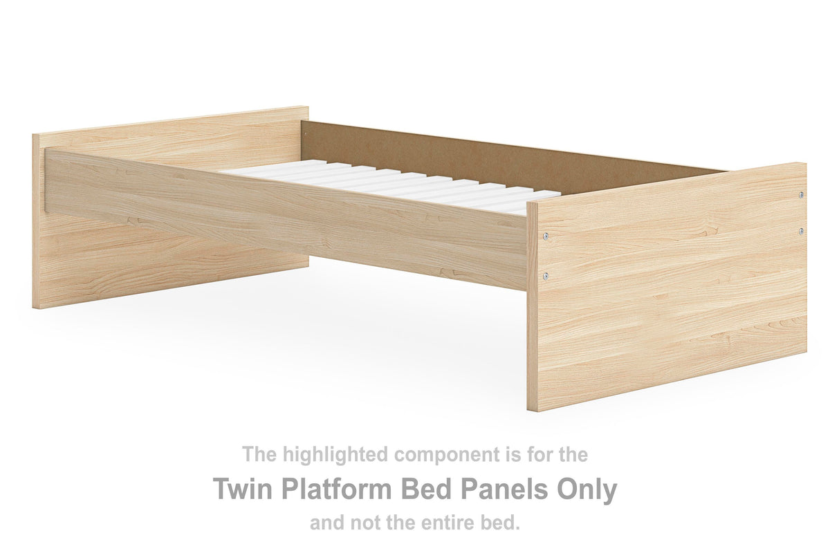 Onita Platform Bed Panels (Youth) - Natural  (EB9632-SI)