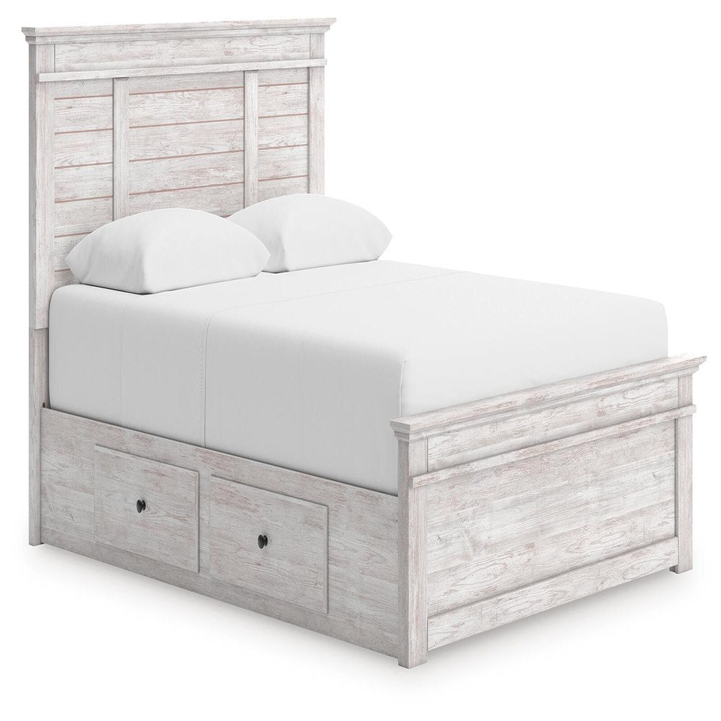 Makidern Queen Panel Bed with Storage, Dresser and Mirror (PCB1171-SI) - Image 10