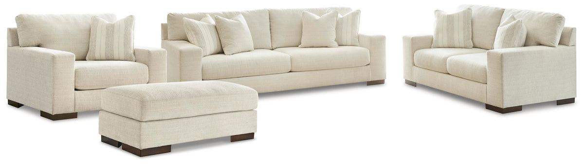 Maggie Sofa, Loveseat, Chair and Ottoman (52003-SI)